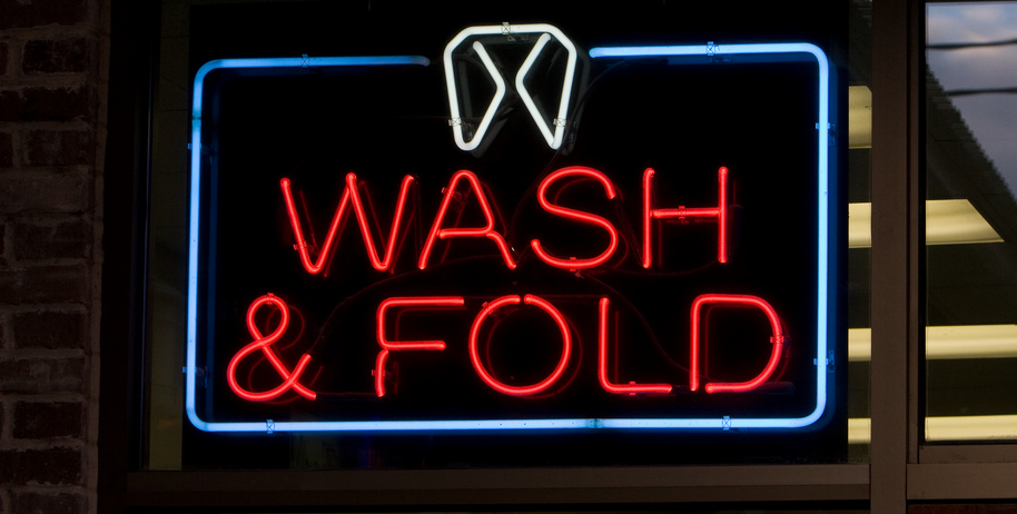 Wash and Fold sign